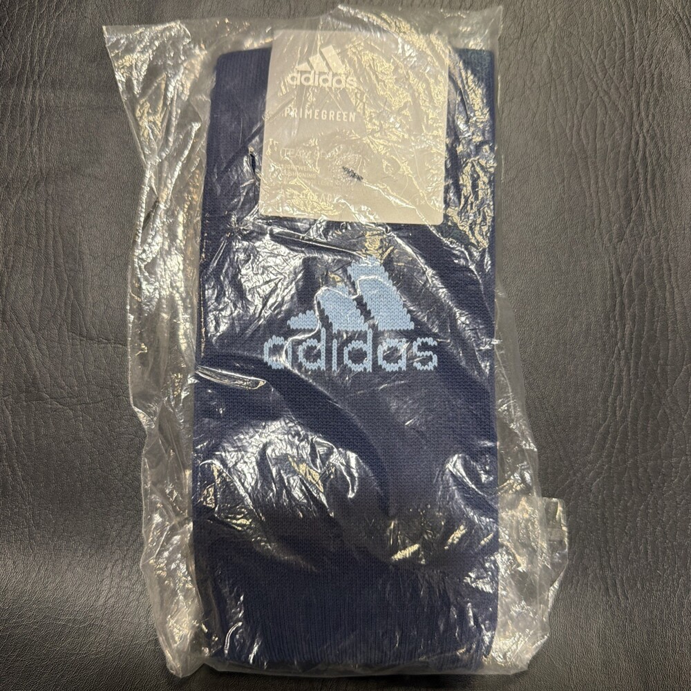 adidas Primegreen AEROREADY Crew Socks Moisture-Wicking Cotton Blue/Gray Small